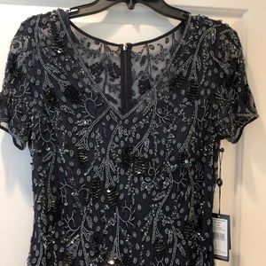 Adrianna Papell navy gown